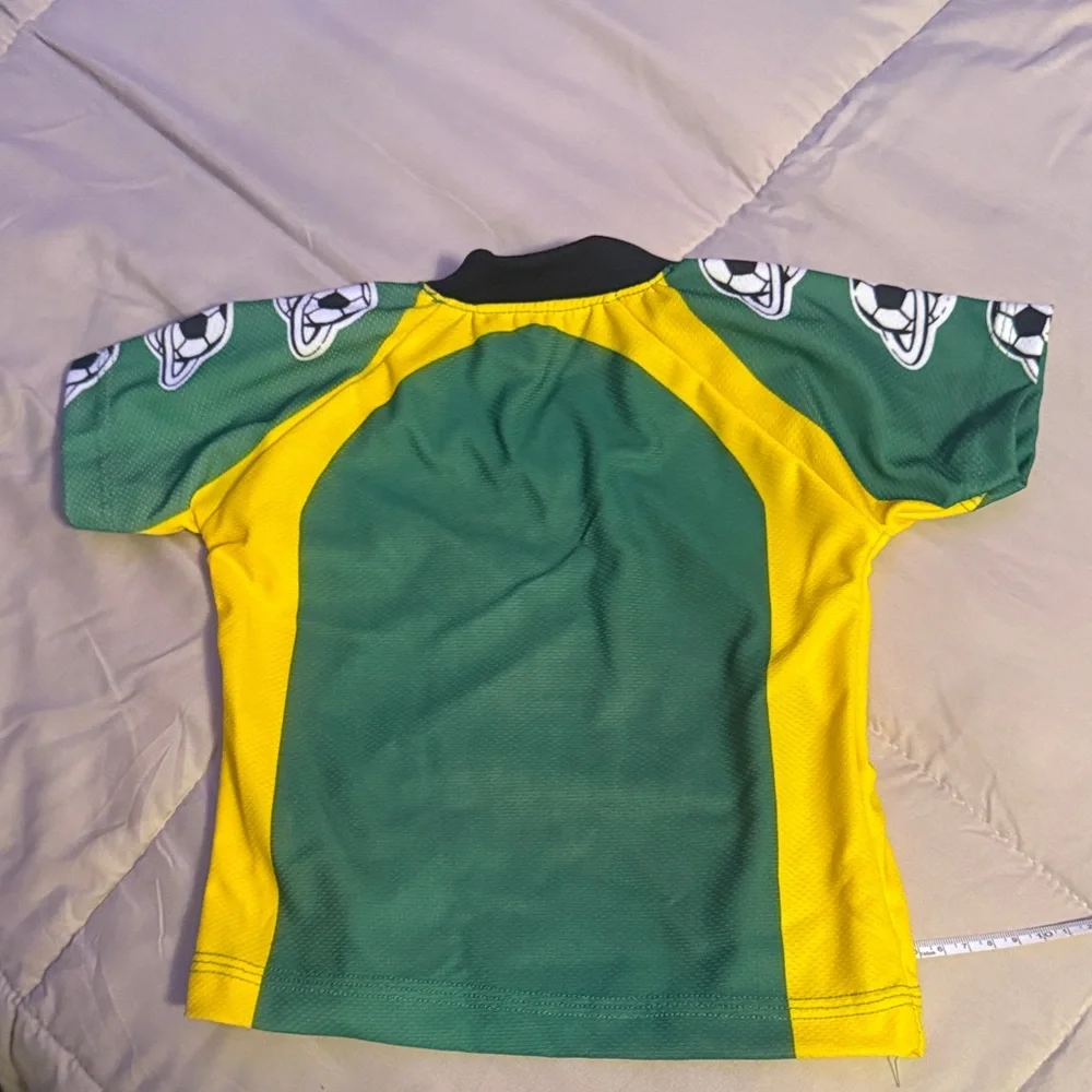Kids Green and Yellow Soccer Jersey